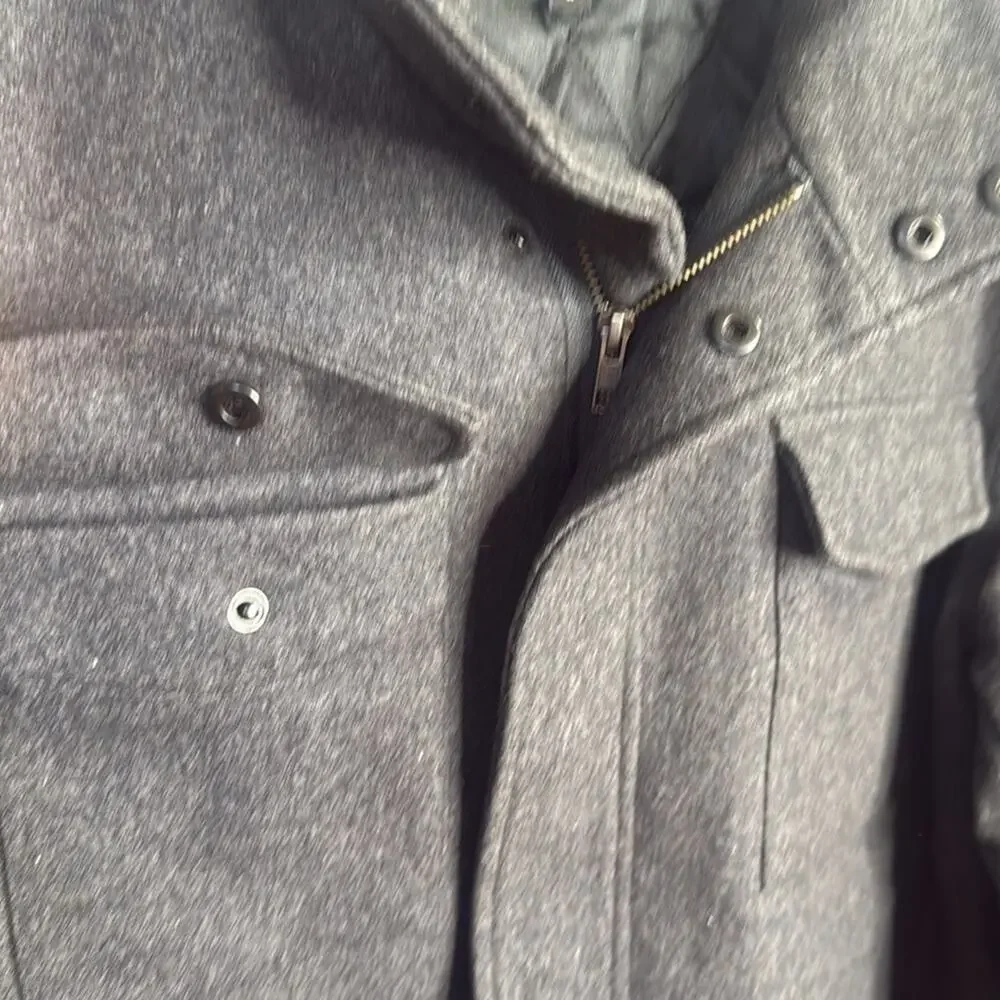 Murano Men’s Gray Wool-blend Military Style Jacket Sz Large